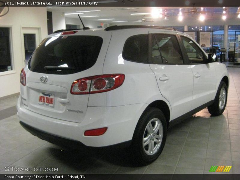 Frost White Pearl / Gray 2011 Hyundai Santa Fe GLS