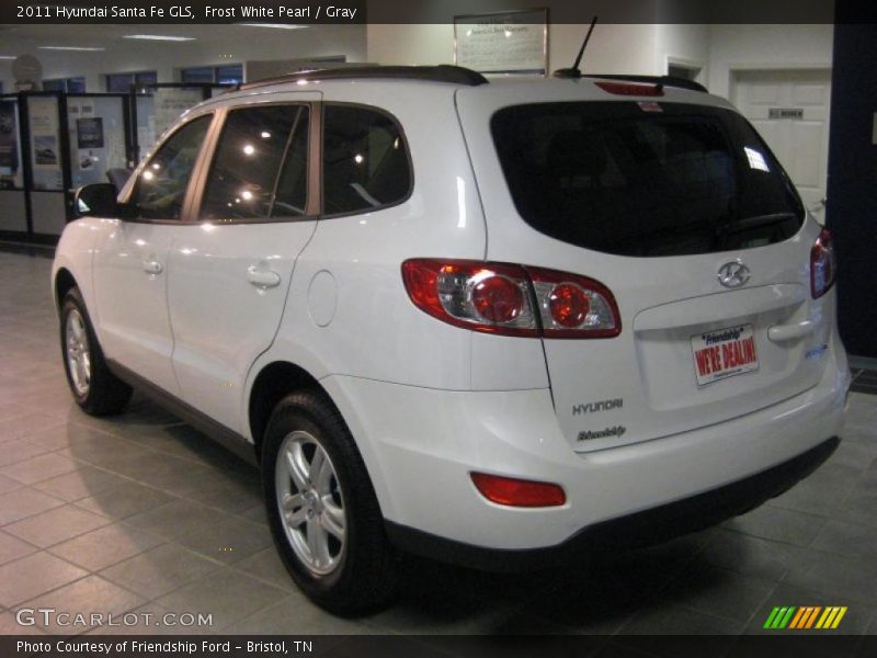 Frost White Pearl / Gray 2011 Hyundai Santa Fe GLS