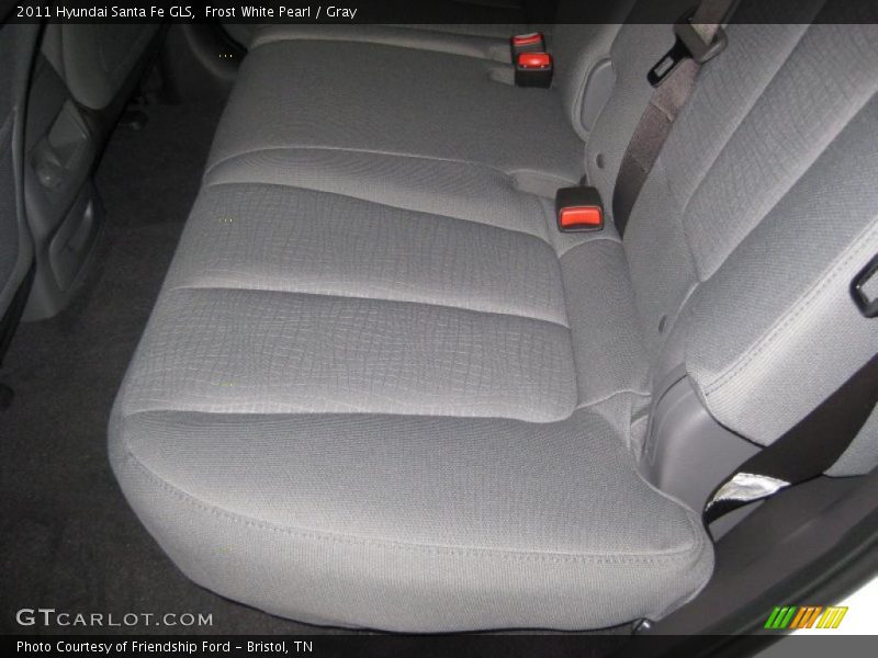 Frost White Pearl / Gray 2011 Hyundai Santa Fe GLS