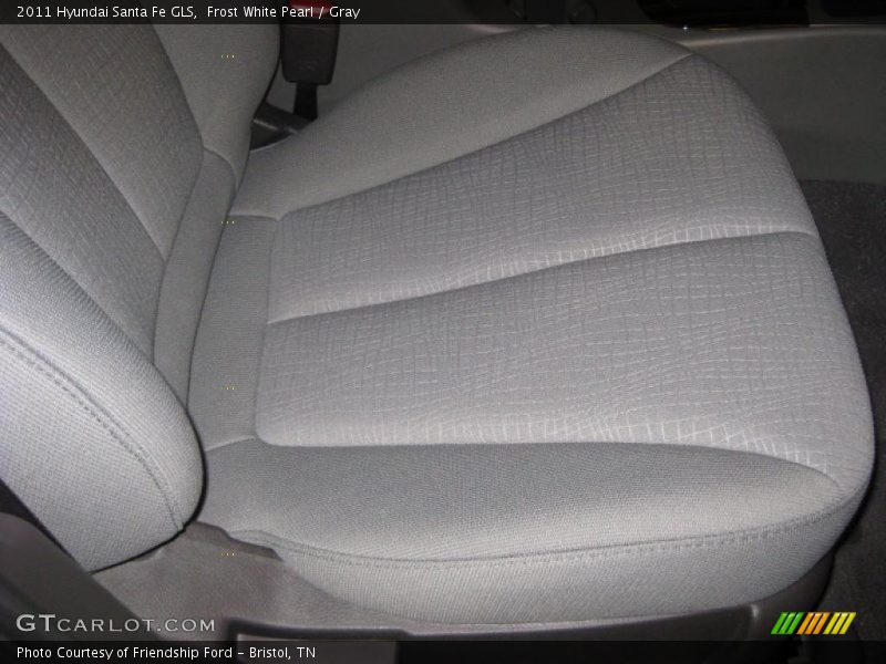 Frost White Pearl / Gray 2011 Hyundai Santa Fe GLS