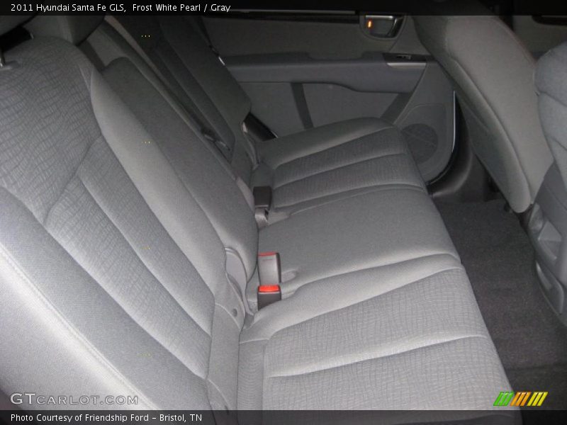 Frost White Pearl / Gray 2011 Hyundai Santa Fe GLS