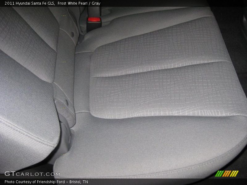 Frost White Pearl / Gray 2011 Hyundai Santa Fe GLS