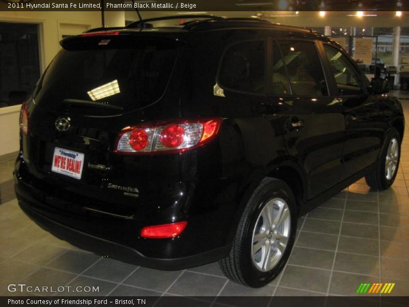Phantom Black Metallic / Beige 2011 Hyundai Santa Fe Limited