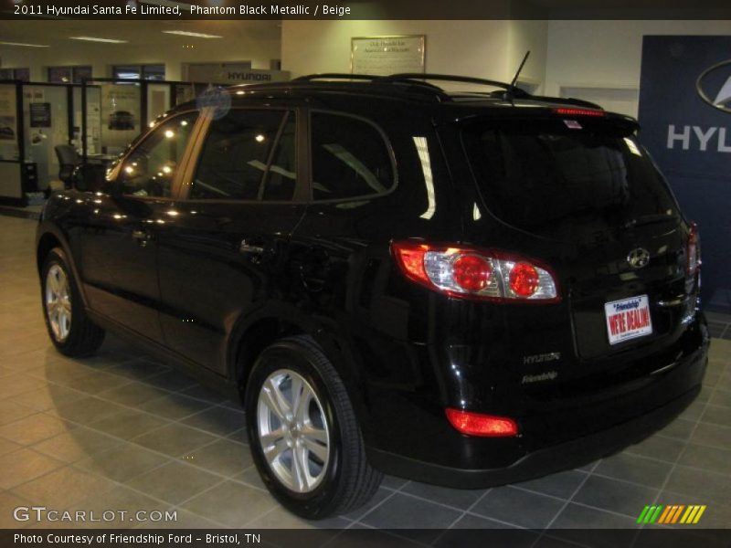 Phantom Black Metallic / Beige 2011 Hyundai Santa Fe Limited