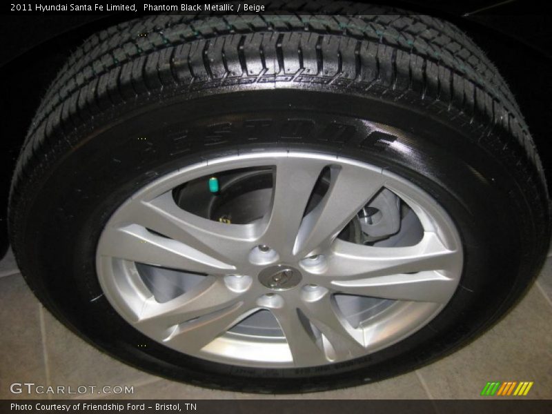 Phantom Black Metallic / Beige 2011 Hyundai Santa Fe Limited