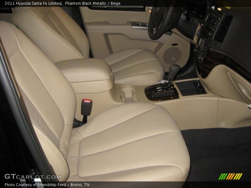 Phantom Black Metallic / Beige 2011 Hyundai Santa Fe Limited