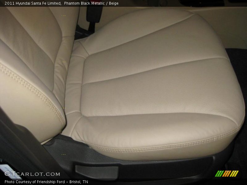 Phantom Black Metallic / Beige 2011 Hyundai Santa Fe Limited
