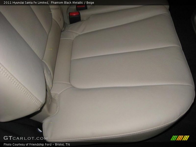 Phantom Black Metallic / Beige 2011 Hyundai Santa Fe Limited