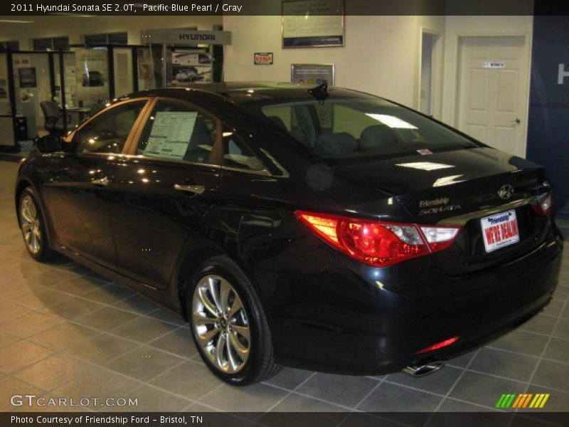 Pacific Blue Pearl / Gray 2011 Hyundai Sonata SE 2.0T