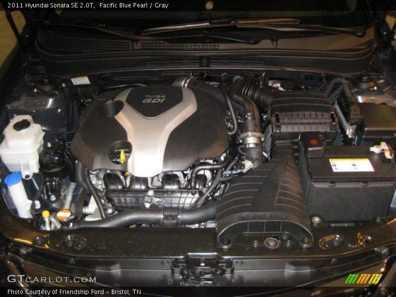  2011 Sonata SE 2.0T Engine - 2.0 Liter GDI Turbocharged DOHC 16-Valve CVVT 4 Cylinder
