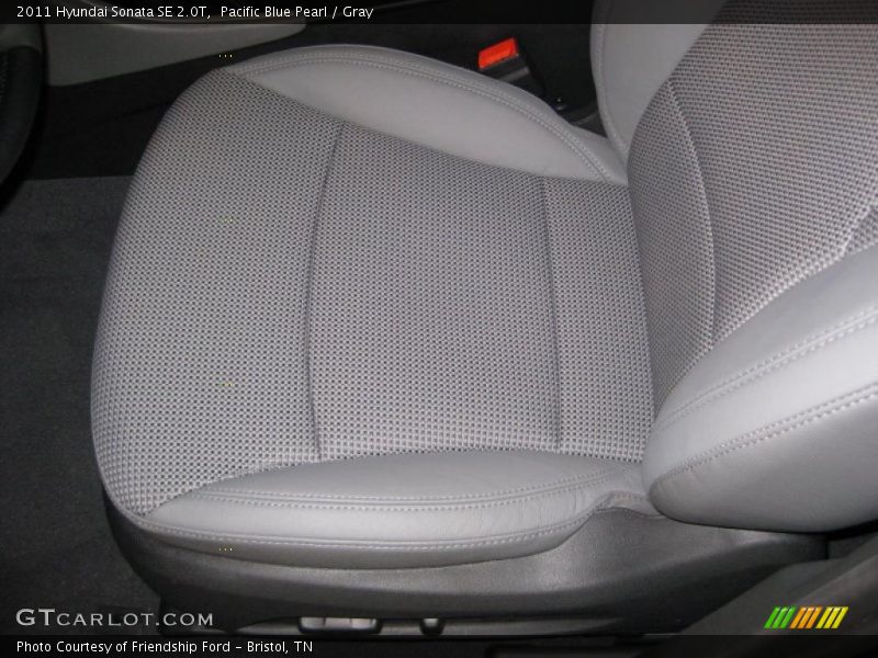 Pacific Blue Pearl / Gray 2011 Hyundai Sonata SE 2.0T