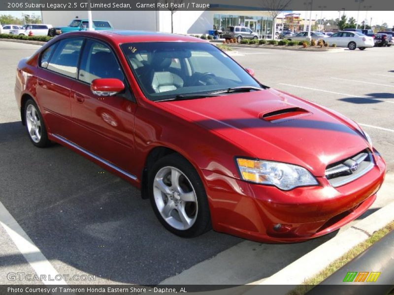 Garnet Red Pearl / Taupe 2006 Subaru Legacy 2.5 GT Limited Sedan