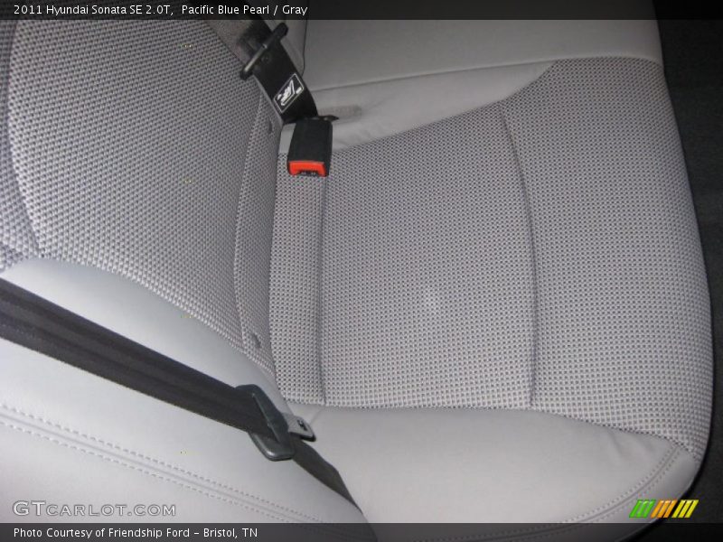 Pacific Blue Pearl / Gray 2011 Hyundai Sonata SE 2.0T