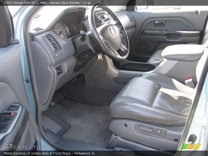 Havasu Blue Metallic / Gray 2003 Honda Pilot EX-L 4WD