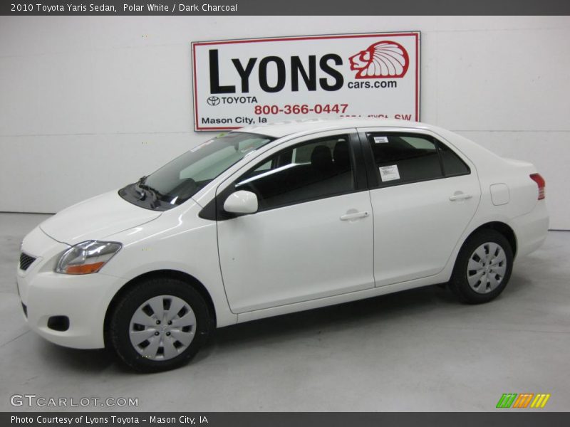 Polar White / Dark Charcoal 2010 Toyota Yaris Sedan