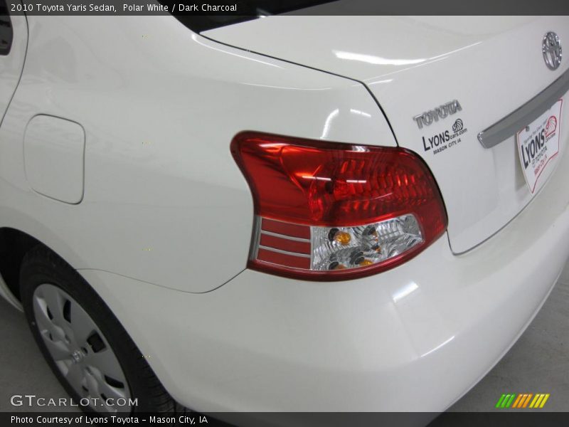 Polar White / Dark Charcoal 2010 Toyota Yaris Sedan