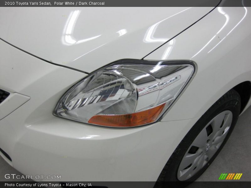 Polar White / Dark Charcoal 2010 Toyota Yaris Sedan