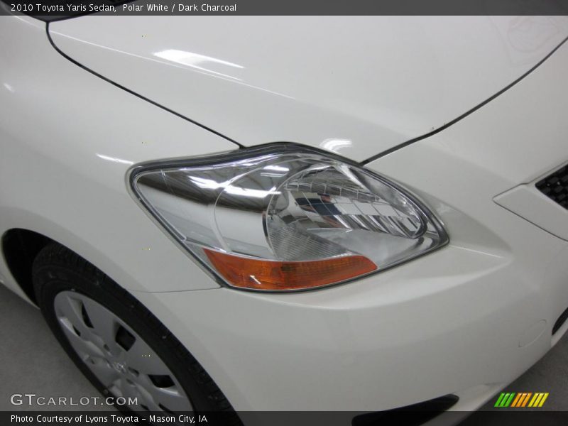 Polar White / Dark Charcoal 2010 Toyota Yaris Sedan