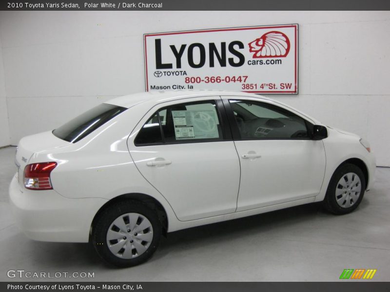 Polar White / Dark Charcoal 2010 Toyota Yaris Sedan