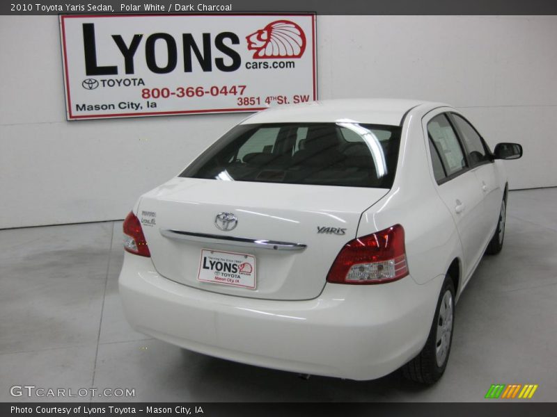 Polar White / Dark Charcoal 2010 Toyota Yaris Sedan