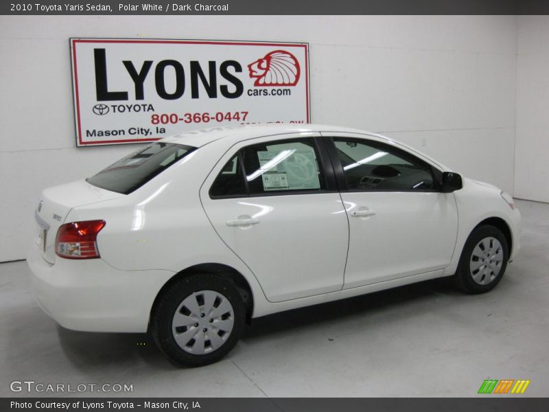 Polar White / Dark Charcoal 2010 Toyota Yaris Sedan