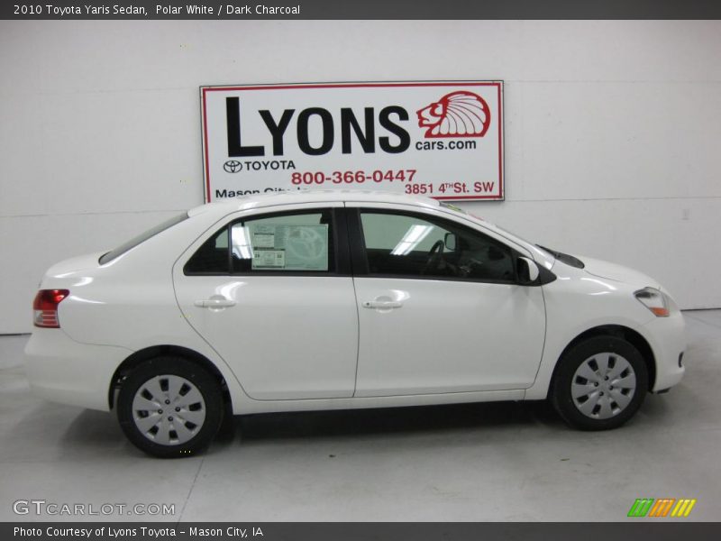 Polar White / Dark Charcoal 2010 Toyota Yaris Sedan