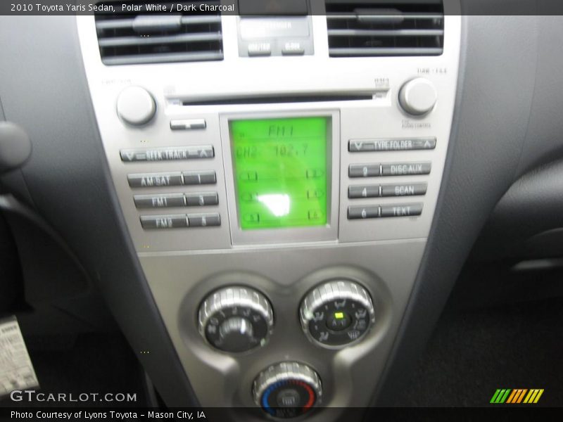 Polar White / Dark Charcoal 2010 Toyota Yaris Sedan