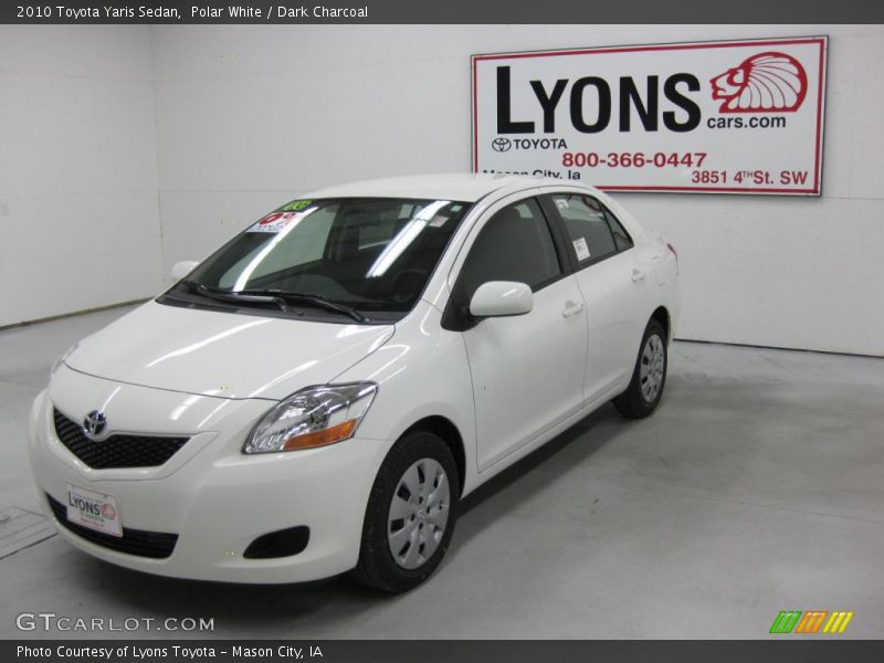 Polar White / Dark Charcoal 2010 Toyota Yaris Sedan