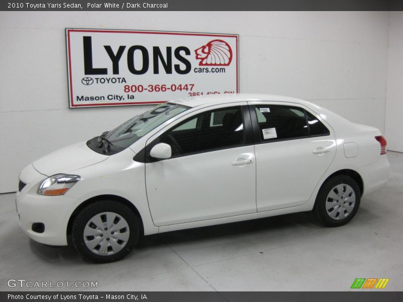 Polar White / Dark Charcoal 2010 Toyota Yaris Sedan