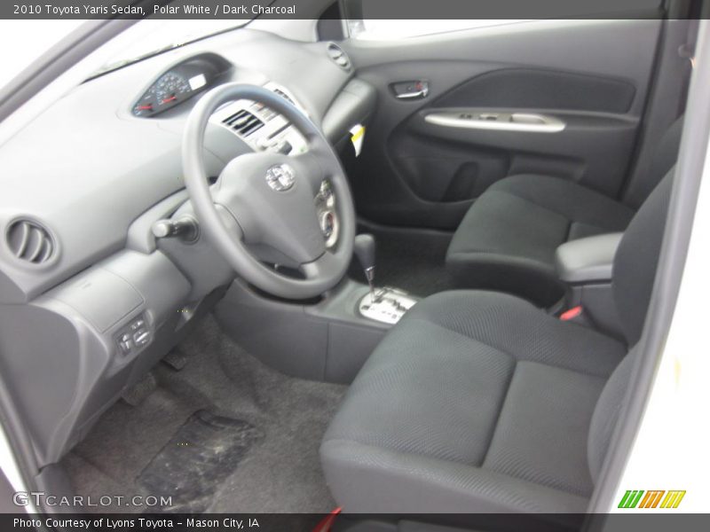 Polar White / Dark Charcoal 2010 Toyota Yaris Sedan