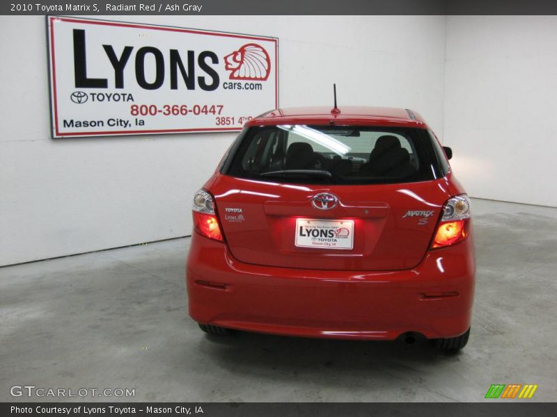 Radiant Red / Ash Gray 2010 Toyota Matrix S