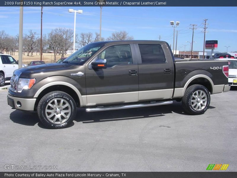 Stone Green Metallic / Chaparral Leather/Camel 2009 Ford F150 King Ranch SuperCrew 4x4