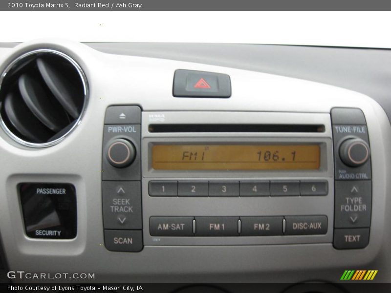Radiant Red / Ash Gray 2010 Toyota Matrix S