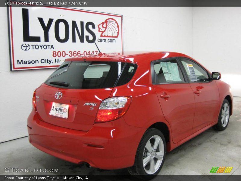 Radiant Red / Ash Gray 2010 Toyota Matrix S