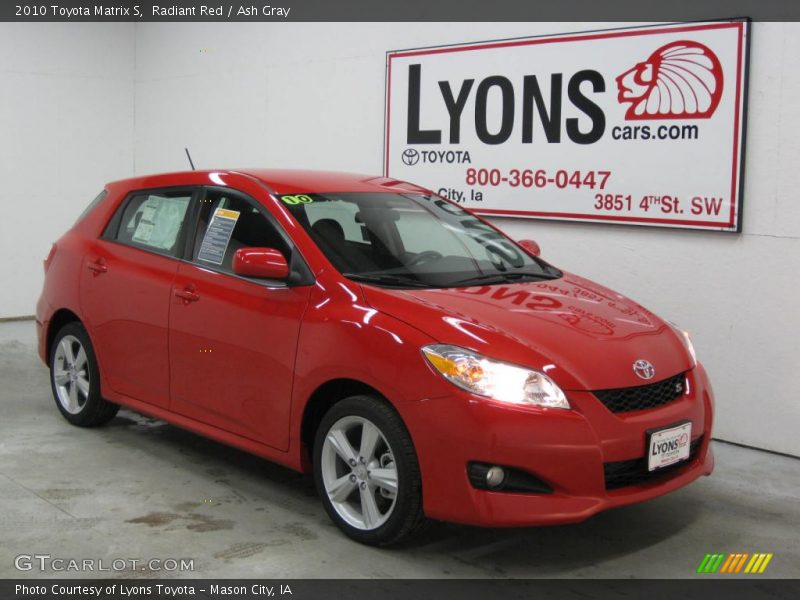 Radiant Red / Ash Gray 2010 Toyota Matrix S