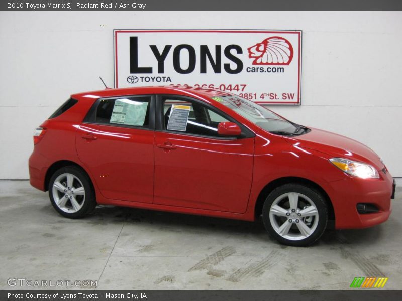 Radiant Red / Ash Gray 2010 Toyota Matrix S