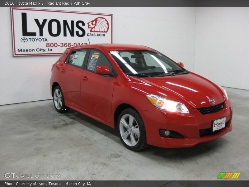 Radiant Red / Ash Gray 2010 Toyota Matrix S