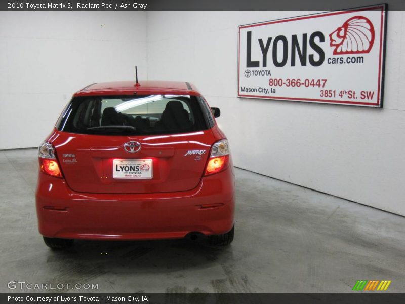 Radiant Red / Ash Gray 2010 Toyota Matrix S