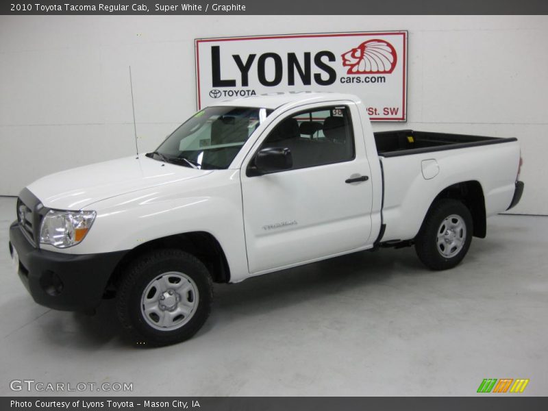 Super White / Graphite 2010 Toyota Tacoma Regular Cab