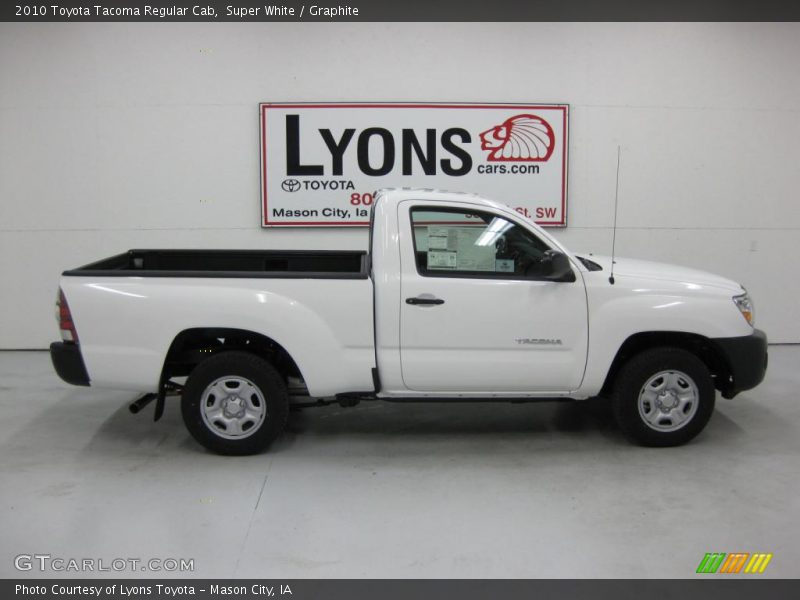 Super White / Graphite 2010 Toyota Tacoma Regular Cab