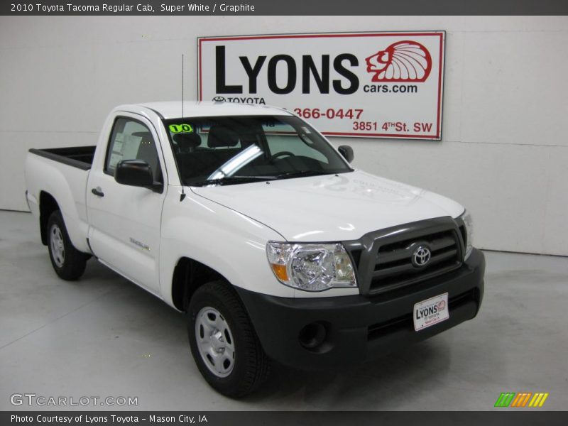 Super White / Graphite 2010 Toyota Tacoma Regular Cab