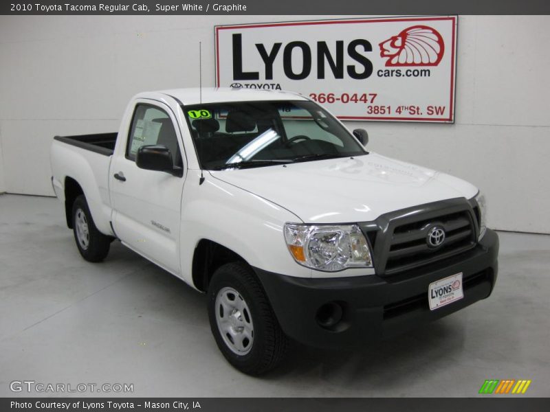 Super White / Graphite 2010 Toyota Tacoma Regular Cab