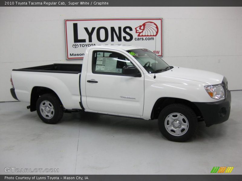 Super White / Graphite 2010 Toyota Tacoma Regular Cab