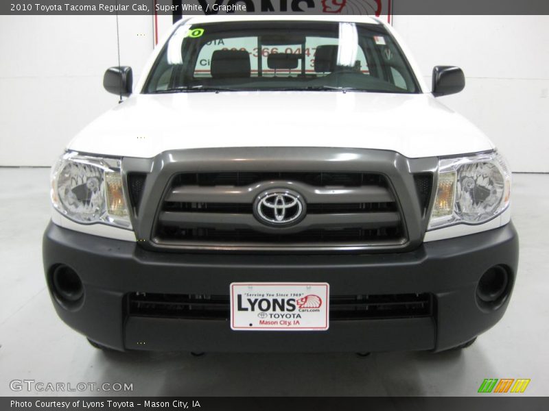 Super White / Graphite 2010 Toyota Tacoma Regular Cab