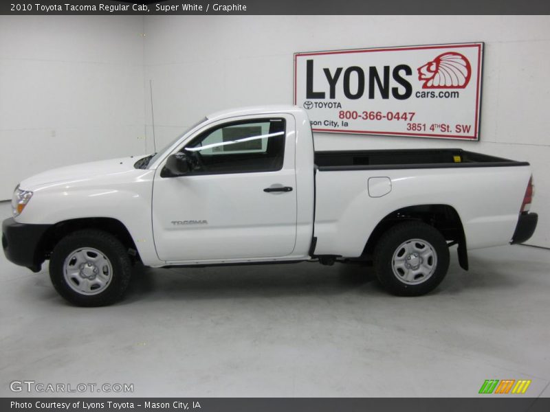 Super White / Graphite 2010 Toyota Tacoma Regular Cab