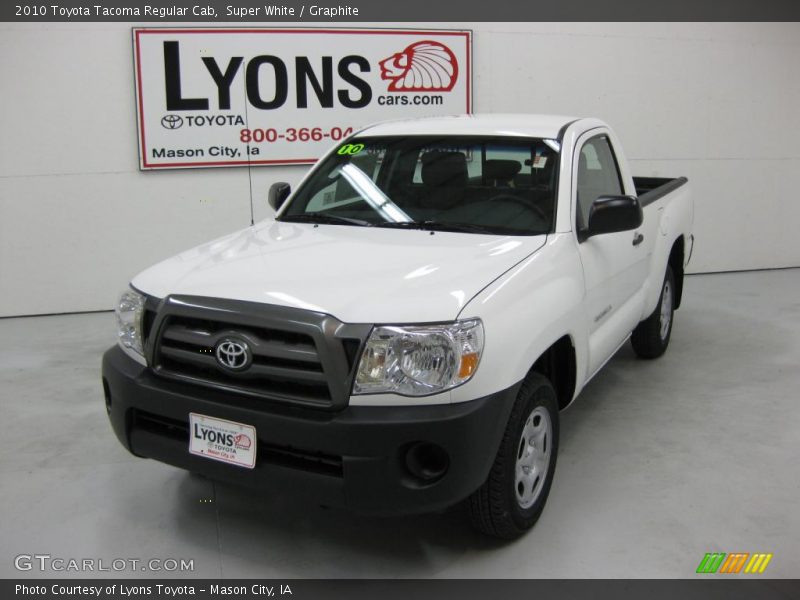 Super White / Graphite 2010 Toyota Tacoma Regular Cab