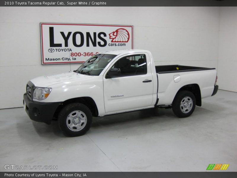 Super White / Graphite 2010 Toyota Tacoma Regular Cab