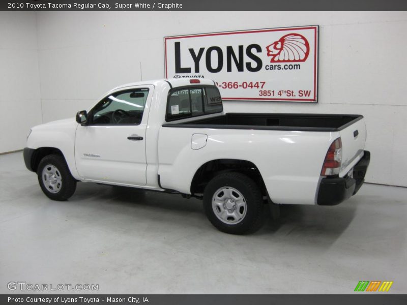 Super White / Graphite 2010 Toyota Tacoma Regular Cab