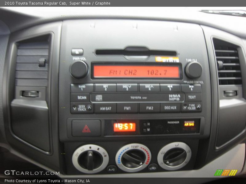 Super White / Graphite 2010 Toyota Tacoma Regular Cab