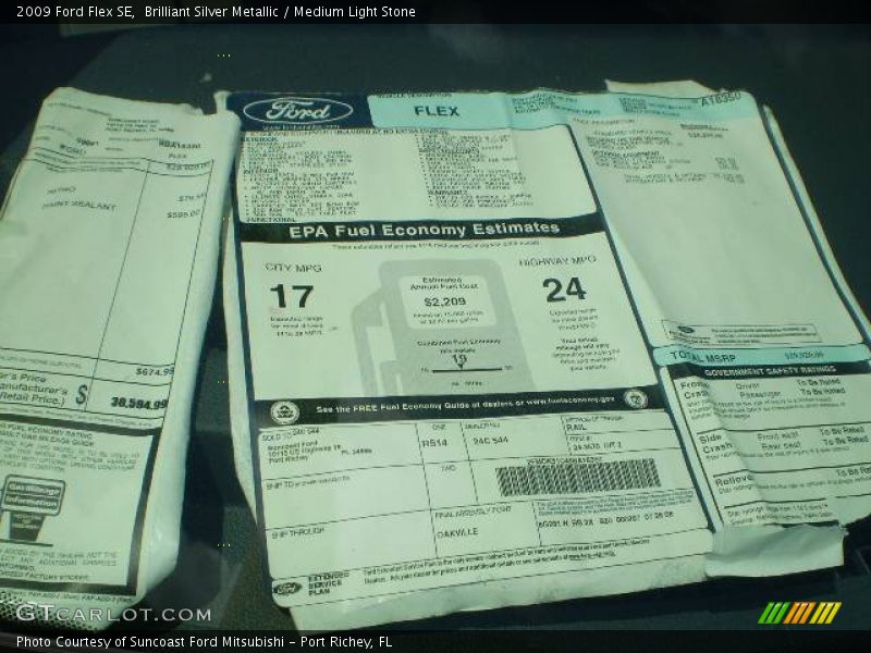 Brilliant Silver Metallic / Medium Light Stone 2009 Ford Flex SE